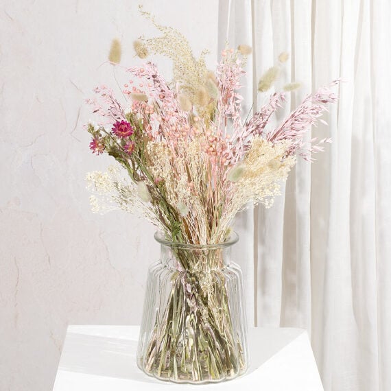 Rose Quartz Dried Flower Bouquet