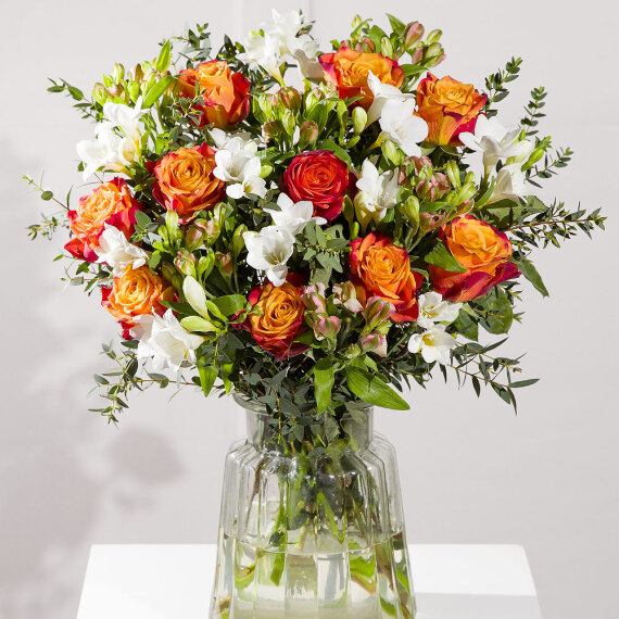 Autumn Freesia and Roses Grande
